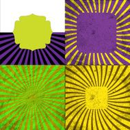 Set Vintage Colored Rays background N40