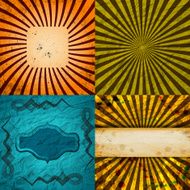 set of Old vintage paper template texture N28