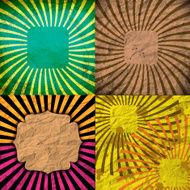 set of Old vintage paper template texture N31