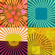 set of Old vintage paper template texture N45