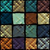 Geometric pateern of triangles in patchwork style