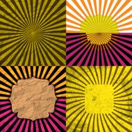 set of Old vintage paper template texture N111