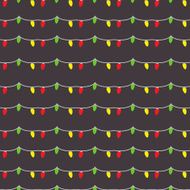 seamless pattern of colored light bulbs garlands