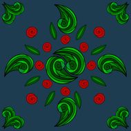 floral ornament painted hands N9