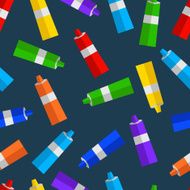 seamless pattern of colored tubes paint flat N2