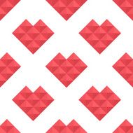 seamless pattern hearts of triangles N4