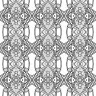 Vector Seamless Monochrome Abstract Pattern N34
