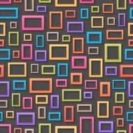 Colorful picture frames seamless background