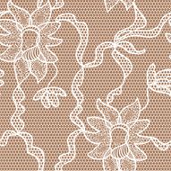 Beige lace vector fabric seamless pattern