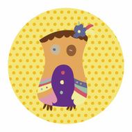 owl cartoon theme elements vector eps N35