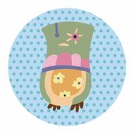 owl cartoon theme elements vector eps N41