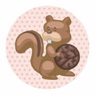 animal squirrel cartoon theme elements N10