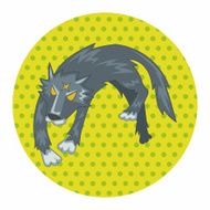 animal wolf cartoon theme elements N5