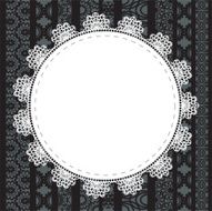 Elegant doily on lace gentle background N24