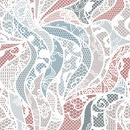 Lace seamless pattern with flowers N241