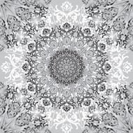 Abstract snowflake ornamental seamless pattern N2