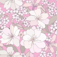 Floral seamless pattern Flower bouquet background