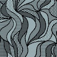 Black lace vector fabric seamless pattern N25