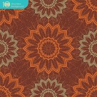 Floral retro wallpaper with grunge effect Seamless background