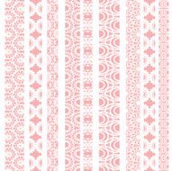 Lace ribbons vector fabric seamless pattern