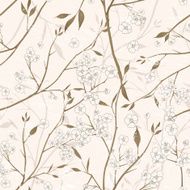 elegant floral seamless pattern over beige N4