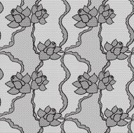 Black lace vector fabric seamless pattern N30