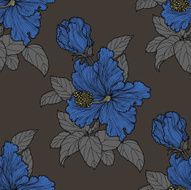 Seamless pattern with flowers of Frangipani N9