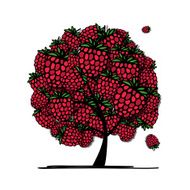 Raspberry tree sketch for your design