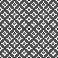 Black and White Vector Flower Pattern