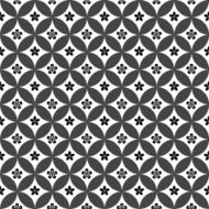 Black and White Vector Flower Pattern N2
