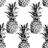 Hand drawn pineapple seamless N3