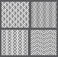 Set of 4 monochrome elegant seamless patterns N5