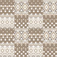 Patchwork seamless geometric folk pattern