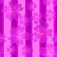 Seamless floral pink pattern cartoon flowers N2