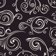 Seamless vector curves wallpaper Vintage background pattern orn