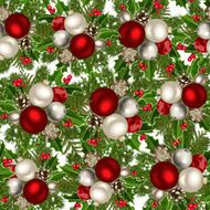 Christmas seamless background Vector illustration