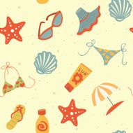 Summer Beach Seamless pattern