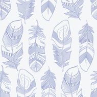seamless ethnic Indian feathers plumage pattern