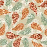 vector paisley vintage seamless floral pattern