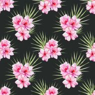 Watercolor tropical flral pattern