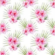 Watercolor tropical flral pattern N2