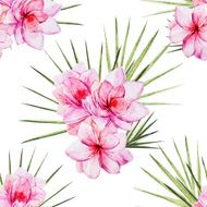 Watercolor tropical flral pattern N5
