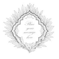 Floral border for natural label design