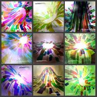 Abstract vector background futuristic set colorful strip N2