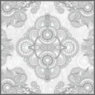 unique coloring book square page for adults - floral authentic N48