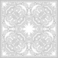 unique coloring book square page for adults - floral authentic N50