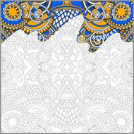 unique coloring book square page for adults N34
