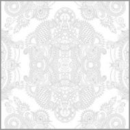 unique coloring book square page for adults - floral authentic N55