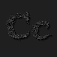 Decorated letter c N3