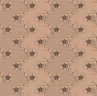 Black lace vector fabric seamless pattern N32